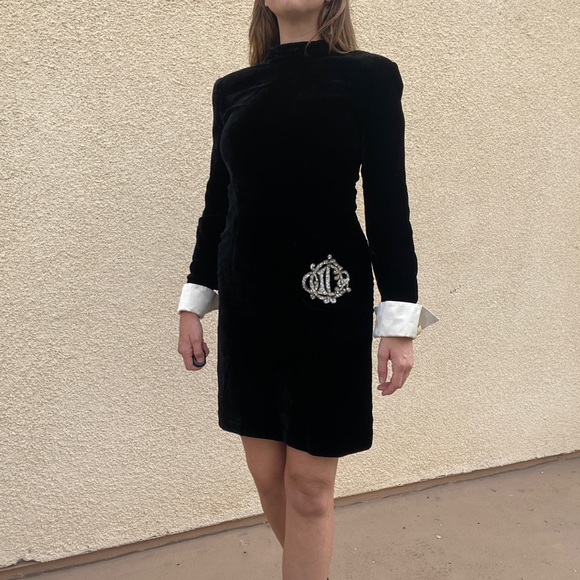 Rare Vintage Christian Dior Velvet Dress - Picture 4 of 14